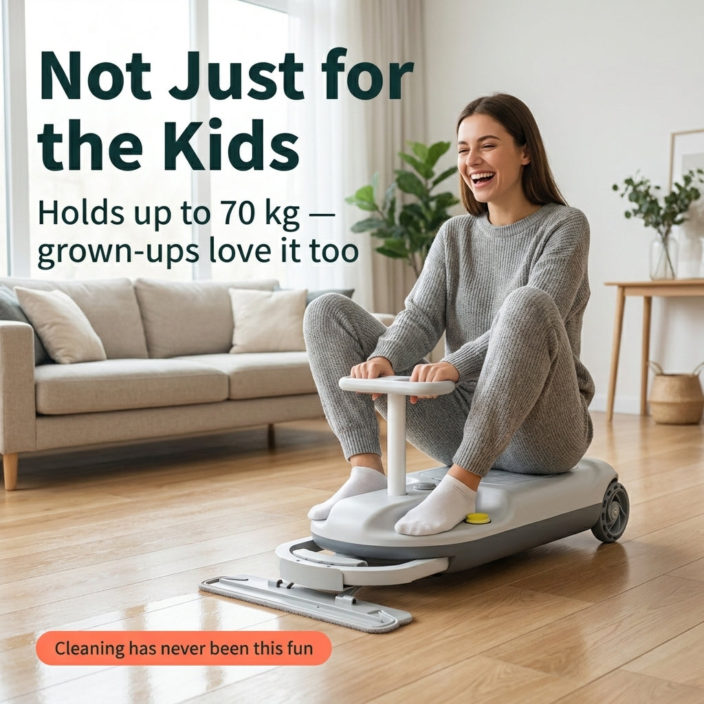 Glydo™ – The 3-in-1 Ride-On That Cleans Your Floors