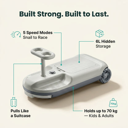 Glydo™ – The 3-in-1 Ride-On That Cleans Your Floors